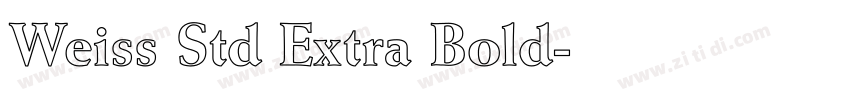 Weiss Std Extra Bold字体转换
